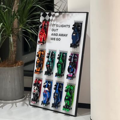 iLuane Display Wallboard for 66802, Display Frame for 10 Cars, Ideal for Adult Collectors, Home & Office Wall Mount, Style A(Cars Not Included)