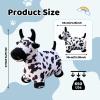 THXKNJ Inflatable Hopper Cow with Pump, Plush-Covered Bouncy Cow Seat for Indoor/Outdoor Use, Farm-Themed Dcor and Photo Prop view 2