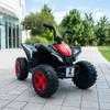 24V Kids Ride On ATV Quad, Electric 4 Wheeler with Spring Suspension, LED Headlights, Music, Twist Throttle, Off-Road Toy Vehicle, Ultimate Birthday for Boys Girls, Red view 2