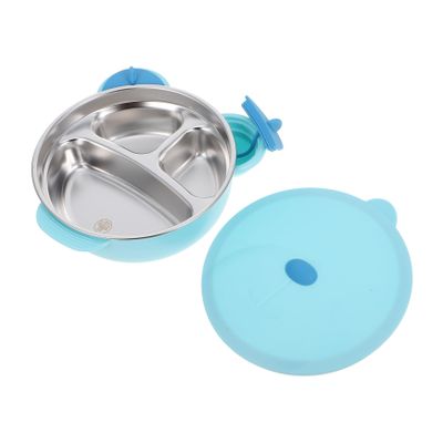 Insulated Stainless Steel Bowl with Suction Base and Divided Compartments Portable Thermal Lunch Box for Boy Girl Safe Tableware Easy to Clean and Heat Retain