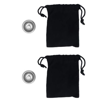 lvifloae Fingertip Gear Gyroscope Toy Automatic Flip Mushroom Shape Game Stainless Steel Gyroscopes Exquisite Metal Top with Storage Bag Head Flip Gyro for All Ages 2PCS (Silver)