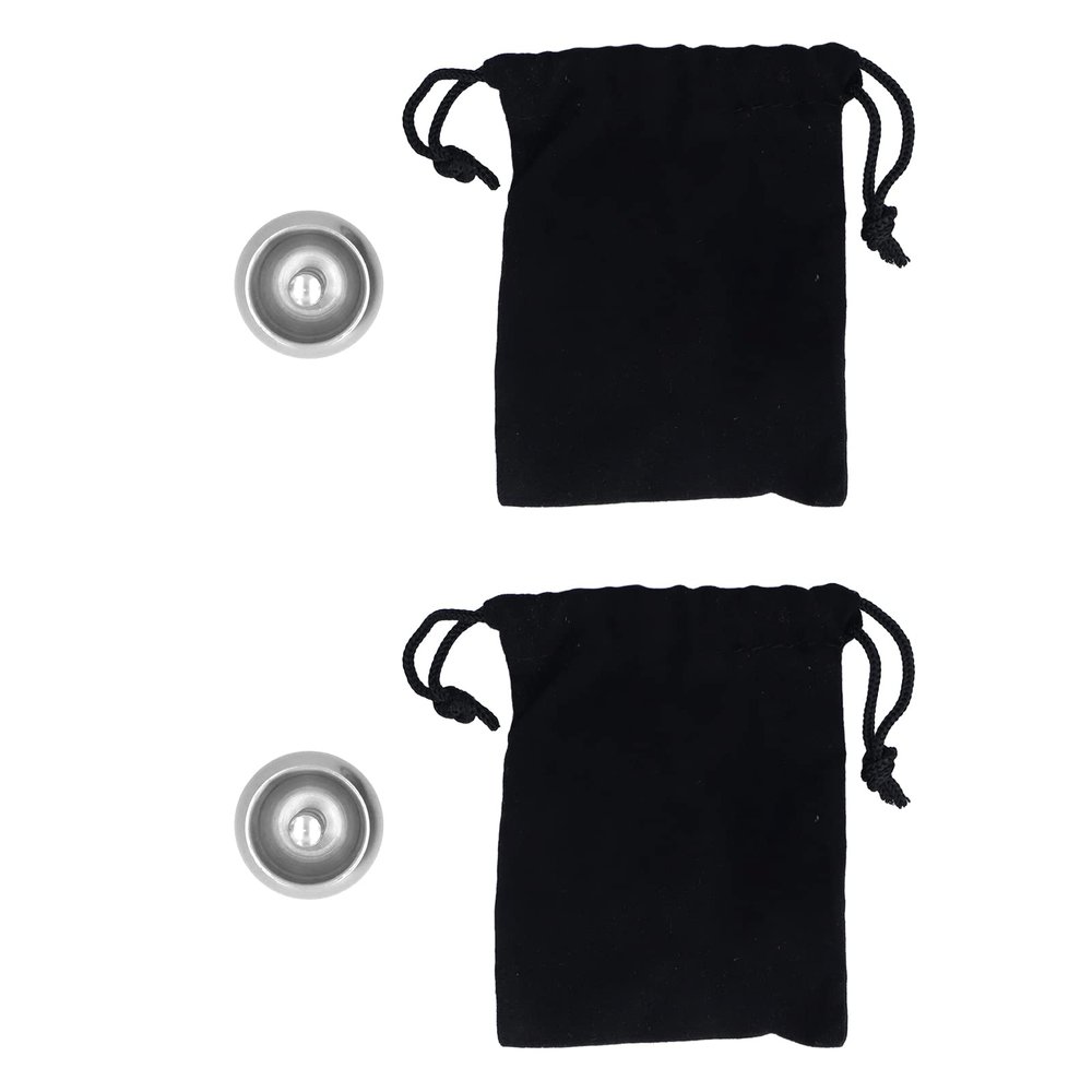 lvifloae Fingertip Gear Gyroscope Toy Automatic Flip Mushroom Shape Game Stainless Steel Gyroscopes Exquisite Metal Top with Storage Bag Head Flip Gyro for All Ages 2PCS (Silver)