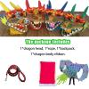 BPGSLYX Dragon Dance Streamer - Outdoor Play Decor for Joyful Ambiancem,Fitness Streamer Square Exercise Dance Dragon Poi for Adults Seniors  (6m,red) view 3