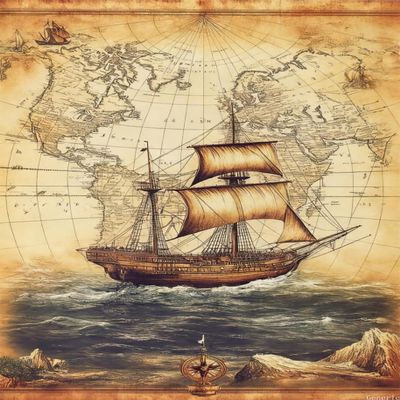 1000 Pcs Jigsaw Puzzle for Adults Vintage Sailing Ship, Antique World Map Design, Challenging Adventure Gift, Suitable for Family Recreation and Wall Decor, Gift for Friend 20x28in