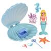 Wind-Up Mermaid Clam Shell Play Set  1 Set - Swimming Mermaid Toy with Accessories and Storage Case view 1