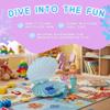 Wind-Up Mermaid Clam Shell Play Set  1 Set - Swimming Mermaid Toy with Accessories and Storage Case view 2