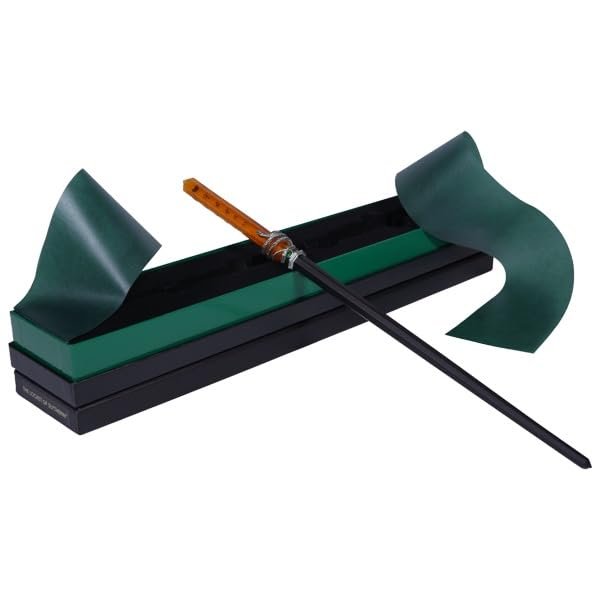 Harry Potter The Locket of Slytherin Wand - 14.5" Collectible Wizard Wand - Emerald Jewel & Deluxe Display Box - Inspired by Salazar Slytherin - Ideal for Fans & Collectors - Not a Toy