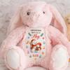 43Lotus Sent You A Hug - Personalized Stuffed Bunny, Grandma Sending You A Hug - Personalized Stuffed Bunny, Grandma Sent You A Hug Stuffed Animal, Gifts Bunny Custom Grandma Hug Plush Bunny for Kids view 2