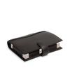 Leatherology Black Onyx Playing Card Case with Notepad Leather Travel Game Set with 2 Decks, Pen Loop & Snap Closure view 2
