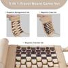 Woodronic Magnetic Chess Checkers Backgammon Set, 3 in 1 Magnetic Chess Game for Adult, Roll-up Portable Suede Board Game for Outdoor, Travel Backgammon Strategy Game Set for 2 Players, Beige view 3
