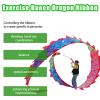 BPGSLYX Multicolor Dragon - Patterned Streamer Portable Dragon poi Ribbon Dragon Dance Ribbon Streamer with Head (8m,Colorful a) view 3