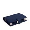 Leatherology Navy Blue Playing Card Case with Notepad Leather Travel Game Set with 2 Decks, Pen Loop & Snap Closure view 2