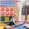 15 Ft Flexible Race Car Track for Kids, Double-Sided Racetrack with Suction Cups, Compatible with Diecast 1/64th Cars, Portable Roll Up DIY Track Set, Gift for Boys Girls Ages 3+ view 4