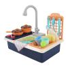 Aoaoy Kitchen Sink with Flowing Water Toy, Kids Kitchen Toy Set, Sink, Pot, Shovel, Circulating Water Outlet, Electric Dishwashing Utensils Playset, view 1