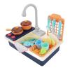 Aoaoy Kitchen Sink with Flowing Water Toy, Kids Kitchen Toy Set, Sink, Pot, Shovel, Circulating Water Outlet, Electric Dishwashing Utensils Playset, view 2
