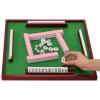 4X Wooden Mahjong Tiles Racks Trays, Mahjong Holder Racks for Indoor Activity Family Friends Home Game Night, Portable Storage Organizer- 230x20mm view 4