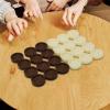 24 Piece Backgammon Chess Pieces Universal Game Accessory Stackable Board Game Pieces for Family Game Night- Brown White view 4