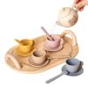 Silicone Tea Party Set | Toddler Tea Set with Silicone Teapot Cups Scoop,Role Play Toy Motor Skills Development for Birthday Christmas Holiday Celebrations view 1