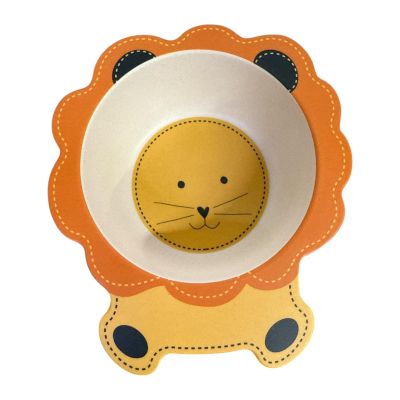 Lion Shaped Bamboo Fiber Bowl Eco-Friendly Kids Bowl 6" x 5" x 2"