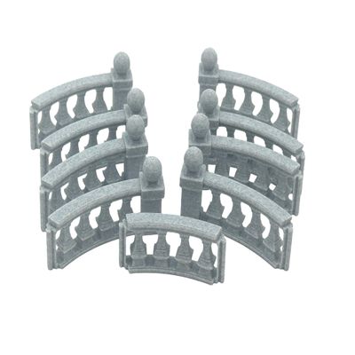 Legion Terrain - Renaissance City Curved Fence - Miniature Tabletop Wargaming Terrain (Painted)