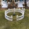Legion Terrain - Renaissance City Curved Fence - Miniature Tabletop Wargaming Terrain (Painted) view 3