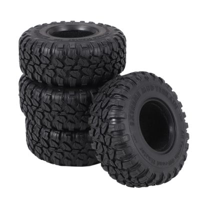 4pcs 118mm 2.2 Inch Rubber Tire Wheel Tyre Compatible with 1/10 RC Crawler Car Axial SCX10 Wraith Capra RR10 TRA-XXAS TRX4 D90
