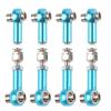 Aoaoy Aluminum Alloy 4 Piece Steering Linkage Rod, RC Upgrade Parts Fits 1:10 Scale RC Cars, Steering Linkage Arm, Metal Rod Accessories (Blue) view 1