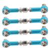 Aoaoy Aluminum Alloy 4 Piece Steering Linkage Rod, RC Upgrade Parts Fits 1:10 Scale RC Cars, Steering Linkage Arm, Metal Rod Accessories (Blue) view 3