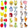 DUUMI Cute Animal and Fruit Fridge Magnet for Toddler 1-3, Durable and Safety, 3D Design, Full Back Magnet Toy for Baby view 1
