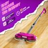 BLAXTEM Kids Electric Spray Spin Mop Toy, Rechargeable Cordless Electric Mop W/ Water Sprayer & LED Headlight for Children Boys & Girls, Cleaning Toy for Pretend Play (Rose Red) view 3