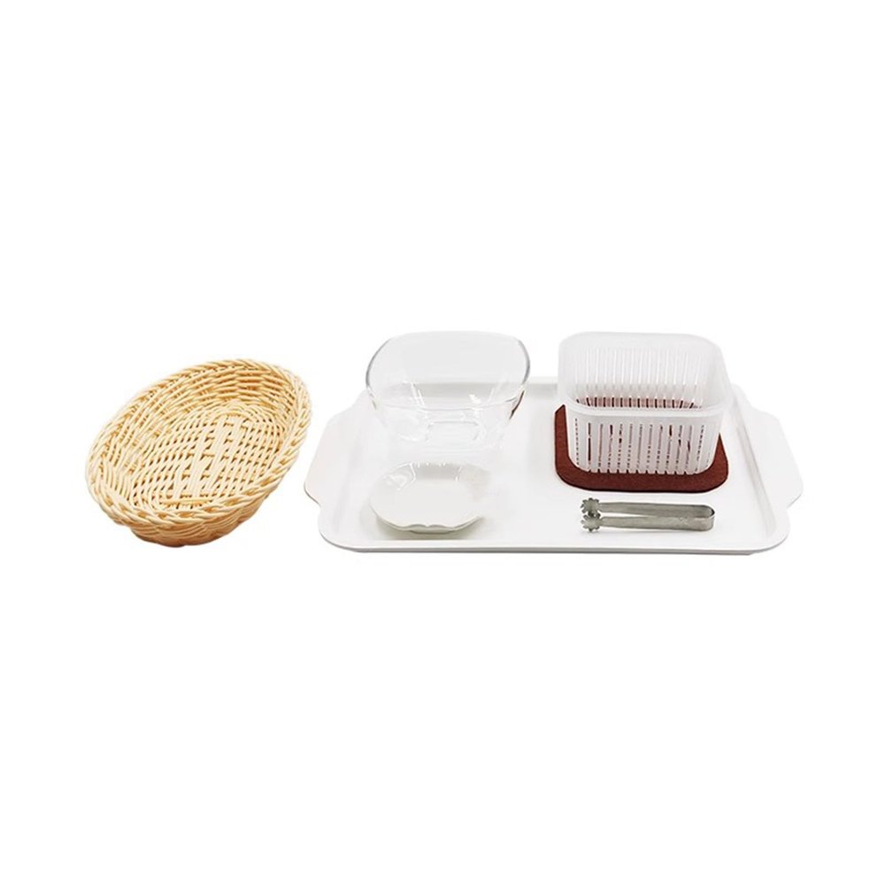 LLTCMAOYI Montessori Fruit Cleaning Work Set Toys, Early Kitchen Work Toys