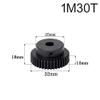1 Mod 30Teeth #45 Steel Pinion Gear 1M30T Motor Spur Gear D-bore 10x9.5mm Outer Dia 32mm view 2