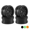 4PCS Plastic Beadlock 1.9" Wheel Hub Wheel Rim Compatible with 1/10 RC Crawler Car Axial SCX10 TRA-XXAS TRX4 RC4WD D90 Redcat Gen8 VS4-10(Green) view 2