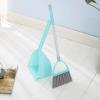 Mini Broom with Dustpan for Kids, Kids Dustpan Set Soft Fur Plastic Small Broom Little Toddler Little Housekeeping Helper Set (Green) view 1