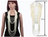Bohemian Multi Layered Pearl Necklace Set,beige,61+8cm view 2