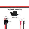 10AWG Anderson Connector to O Ring Terminal CableDual Positive/Negative ATC Style Fuse Holder Cable with 2 Fuse for Automotive Portable Power Station Solar Generators - 2FT view 3