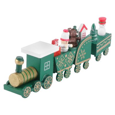 jojofuny Wooden Christmas Train - Christmas Train Decoration, Xmas Tabletop Decor for Festival Party, 8.26 x 1.57 inch