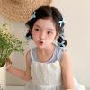 10PCS Mini Cute Bow Hair Clips for Women Girls Small Bowknot Barrettes Pink Blue Bows Cute Satin Hairpins for Ponytail Hairstyle Party Birthday Christmas (Blue) view 3