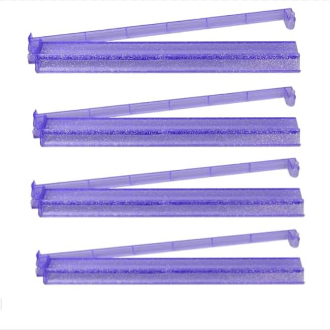 (4pcs) Mahjong Stand and Putter Combination, Acrylic Plastic Material, no Need to Assemble, Matching, a Different Sense of Experience. (Transparent Purple+Silver Powder)