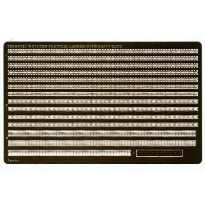 1/350 Scale WWII US Navy Vertical Ladders with Safety Cages Photo-Etched Metal Upgrade Parts for Warship Model Kits