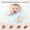 2 Pack Baby Teething Toys for 3-6 6-12 Months, Food Grade Silicone Teether Mitten, Baby Essentials Infant Teething Relief, Soothing Chew Toys for Newborn Infant Essentials view 3