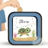 Customized Turtle Piggy Bank for Kids | Personalized Wooden Ocean Life Savings Bank | Unique Coin Holder Jar | Cute Birthday & Holiday Keepsake Gift Idea view 1