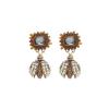 5.6 * 2.7cm Bohemian Insect Flower Retro Style Earrings,Brown,5.6 * 2.7cm view 1