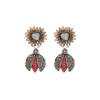 5.6 * 2.7cm Bohemian Insect Flower Retro Style Earrings,Brown,5.6 * 2.7cm view 2