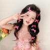 10PCS Mini Cute Bow Hair Clips for Women Girls Small Bowknot Barrettes Pink Blue Bows Cute Satin Hairpins for Ponytail Hairstyle Party Birthday Christmas (Rose Red) view 2