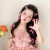 10PCS Mini Cute Bow Hair Clips for Women Girls Small Bowknot Barrettes Pink Blue Bows Cute Satin Hairpins for Ponytail Hairstyle Party Birthday Christmas (Rose Red) view 3