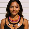 ZYIBPMSJKQCFK Halloween Bead Pendant Festival Multi Layer Necklace ,multicolored,56+7cm view 2
