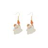 5.2 * 2.3cm/5 * 2cm Retro Halloween Skull Earrings,white 2,5 * 2cm view 1