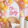 Babenest Flash Pink Felt Oh Baby Sign - Reusable Glitter Letter Banner for Backdrop, Balloon Arch Decor, Party Supplies for Baby Shower Party Birthday Decorations view 2
