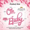 Babenest Flash Pink Felt Oh Baby Sign - Reusable Glitter Letter Banner for Backdrop, Balloon Arch Decor, Party Supplies for Baby Shower Party Birthday Decorations view 3